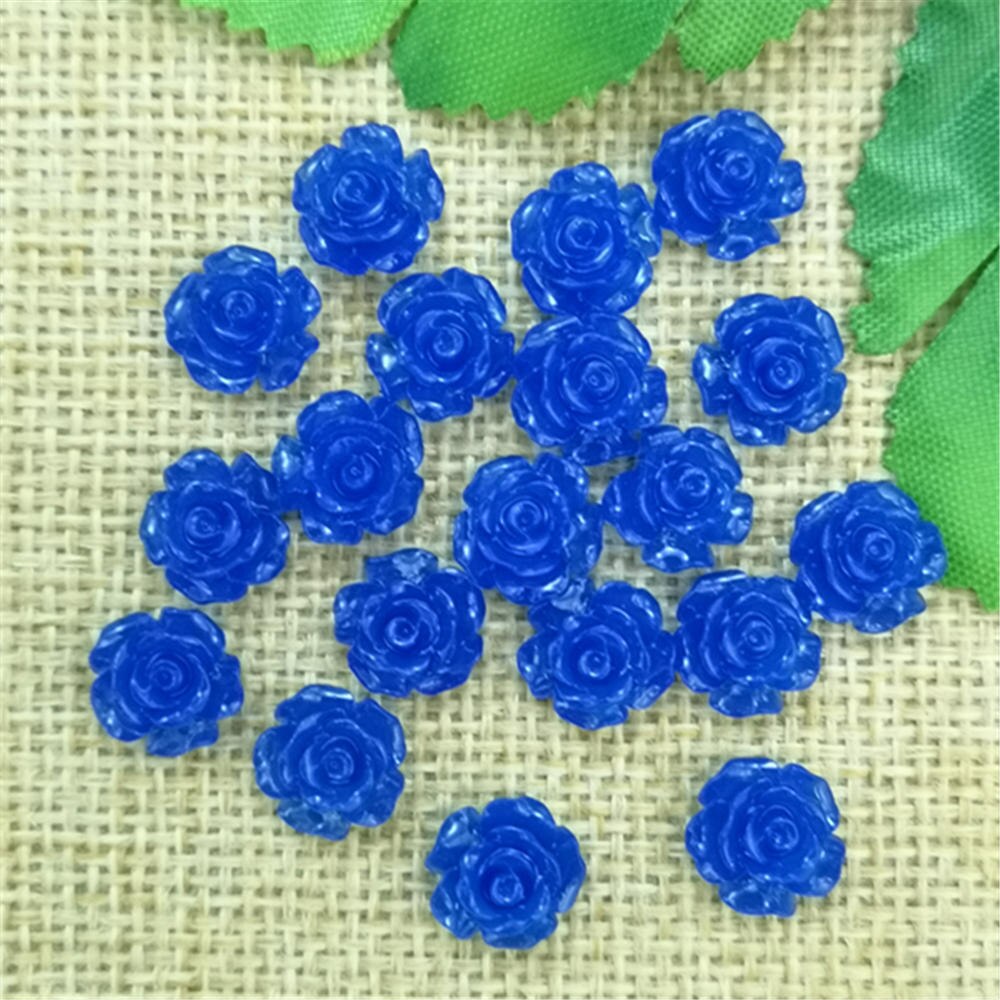 Resin Rose Buds Buttons (80/pack, color options)