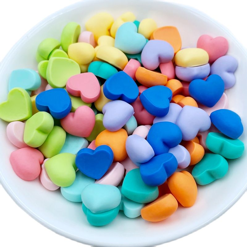 Resin Flatback Mini Cartoon Hearts (36/pack, color options)