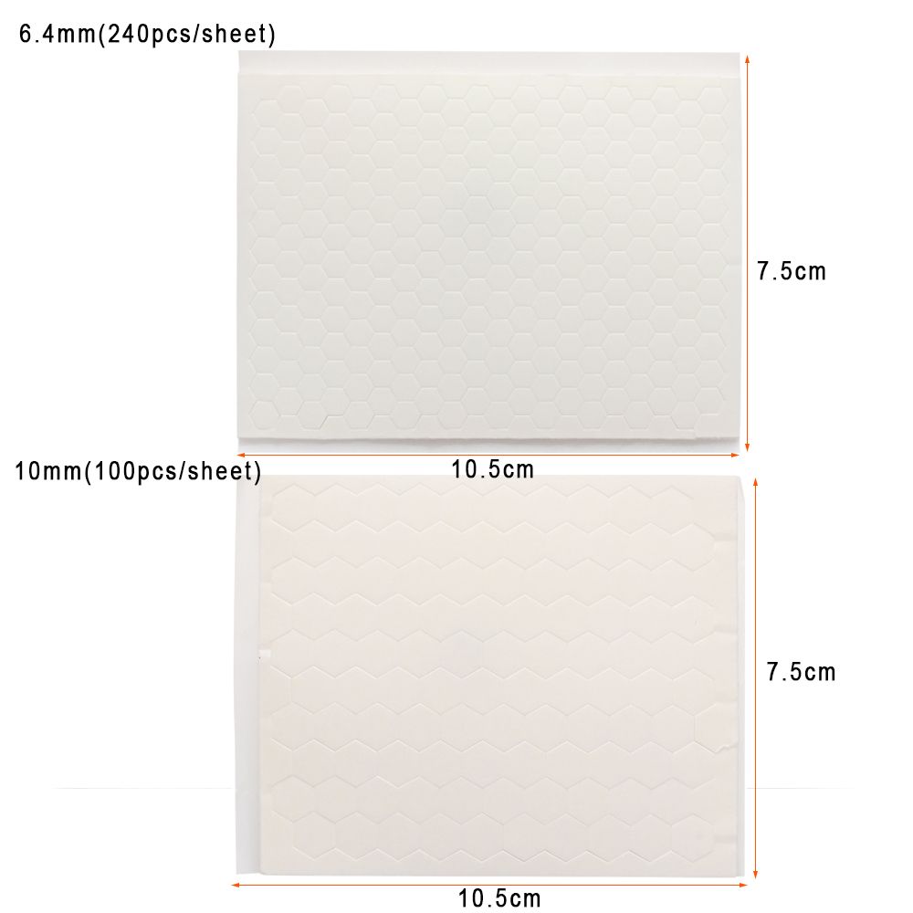 3D Double-sided Foam Hexagon Dots Adhesive (size options, up to 240/pack)