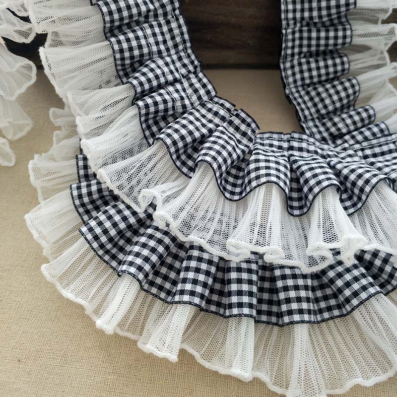 Pleated Elastic Lace Ribbon