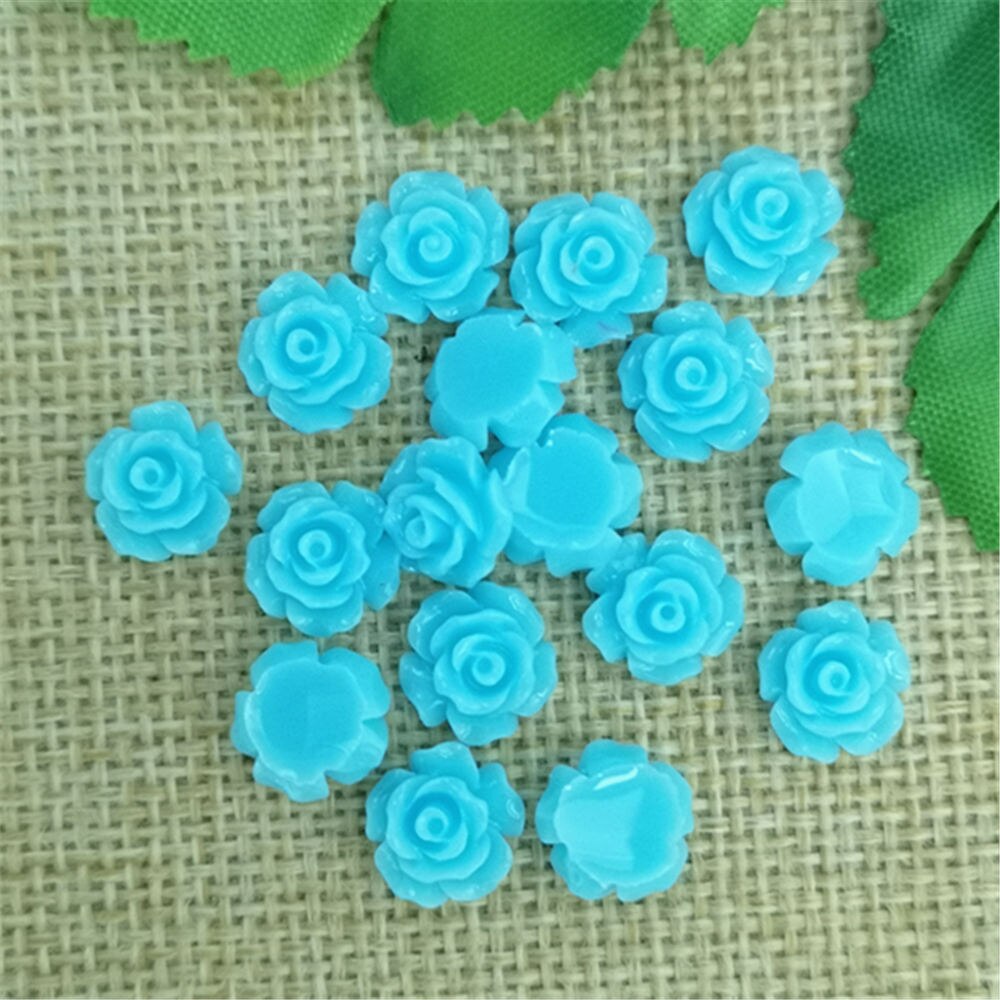 Resin Rose Buds Buttons (80/pack, color options)