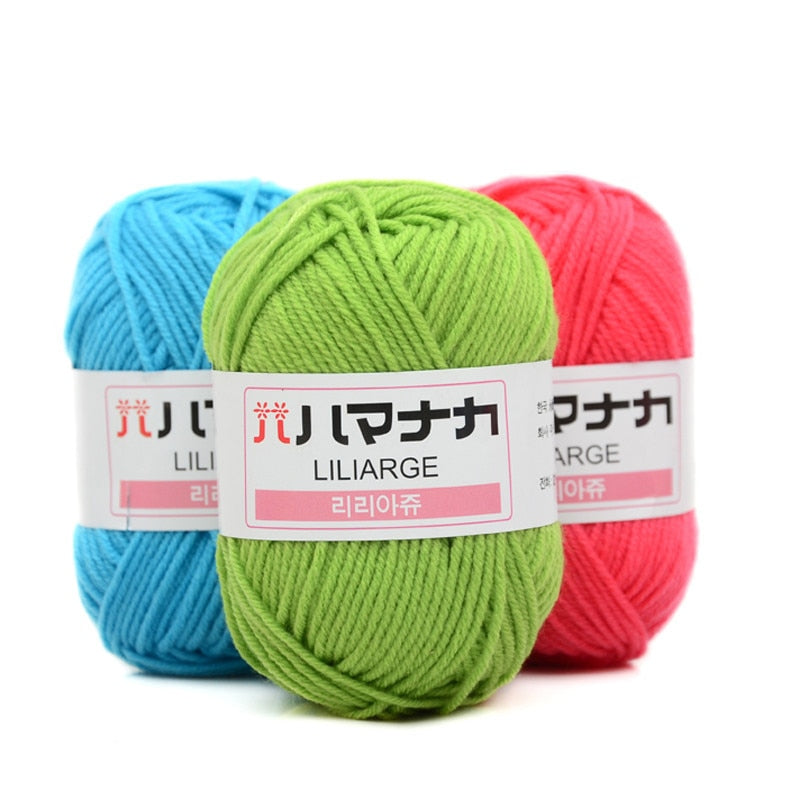 Milk Sweet Soft Cotton Blended Yarn (62 color options)