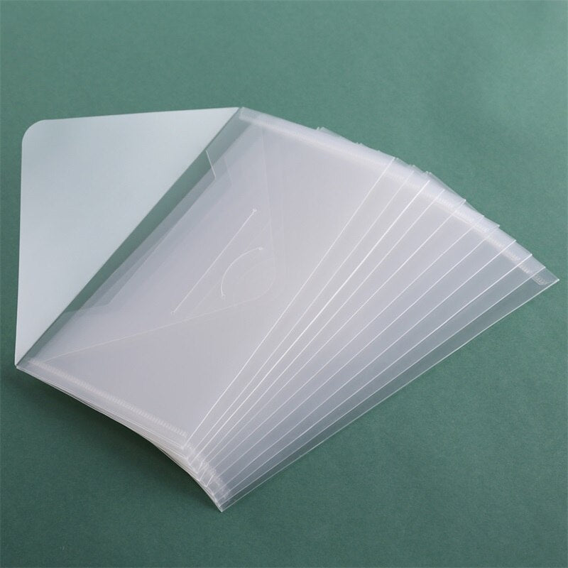 Transparent Plastic Folder Storage Bags (size options, 1 or 2 pack)