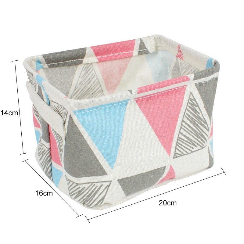 Linen Desktop Storage Box Waterproof