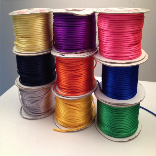 Braided Macrame Silk Cord Rope (10m, color options)