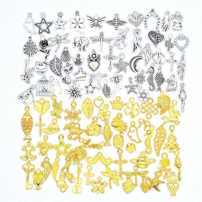 Variety Styles Metal Charms 100/set