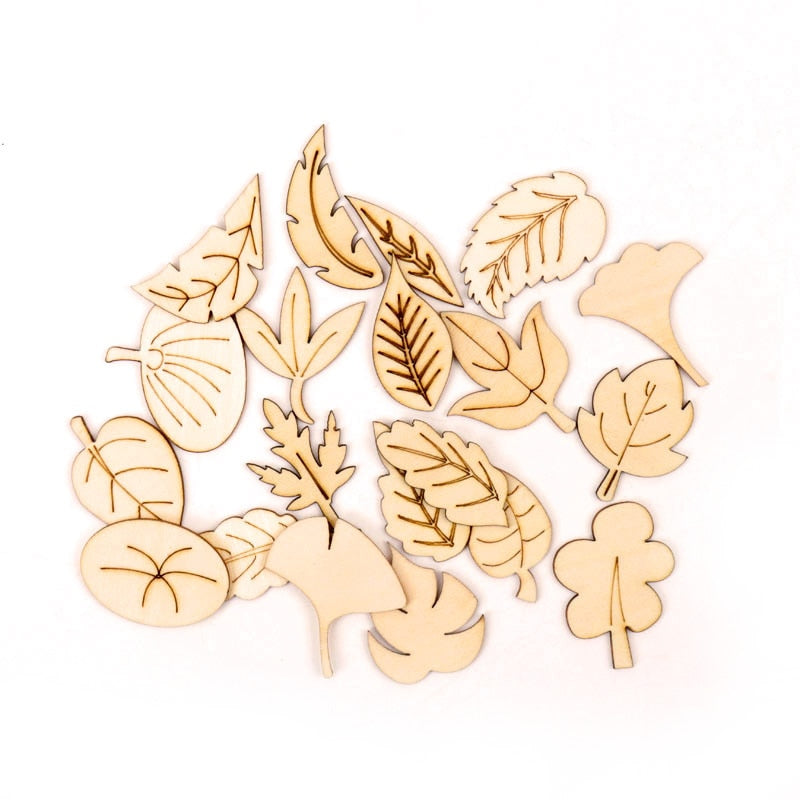 Wooden Decorative Embellishments (style options, 20 or 50/pack)