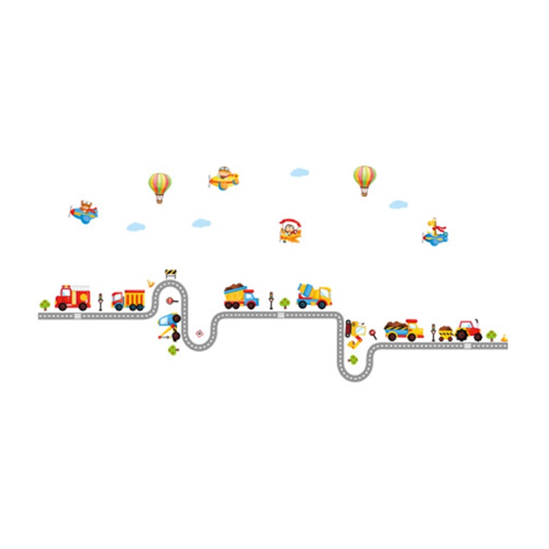 Cartoon Traffic/Road/Cars Wall Stickers