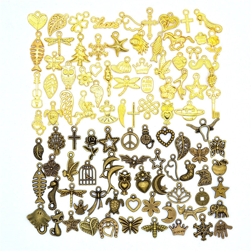 Variety Styles Metal Charms 100/set