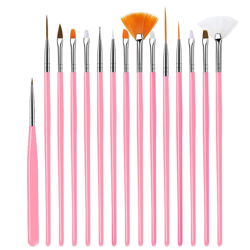 Nylon Hair Wooden Handle Watercolor Paint Brush Pen Set