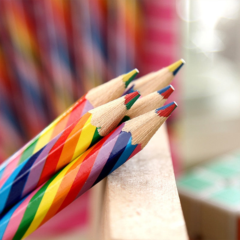 4 Color Concentric Rainbow Pencils