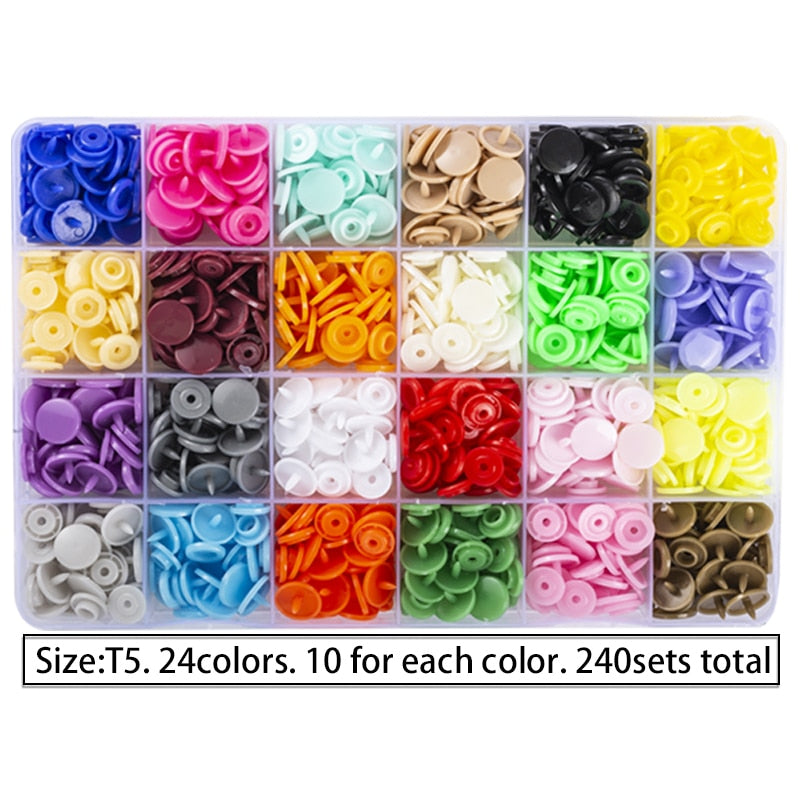 150-900 Sets 36 Color Plastic Snap Buttons with Snaps Pliers Tool Kit & Storage Container