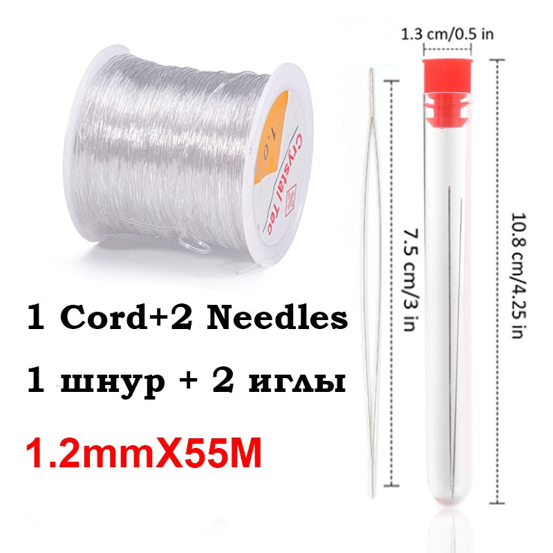 Crystal Beading Stretch Cords (100M, multiple size)