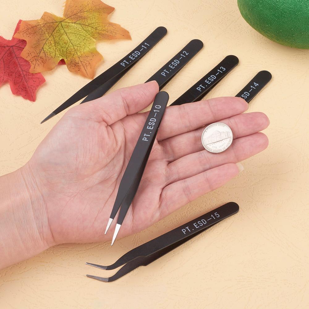 Black Beading Tweezers (1/3/6 pack)