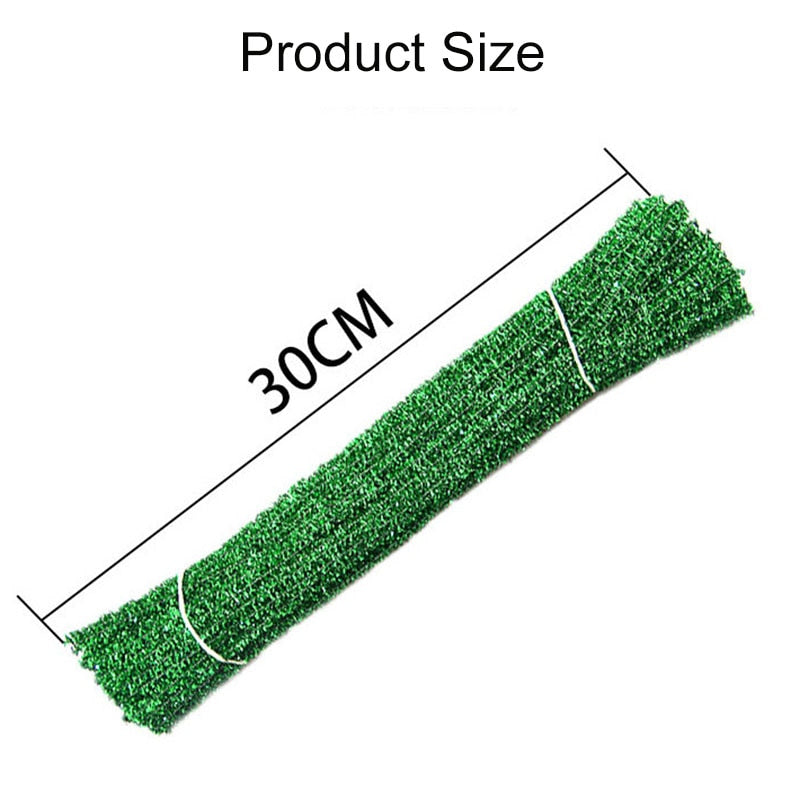 100Pcs Glitter Chenille Pipe Cleaners