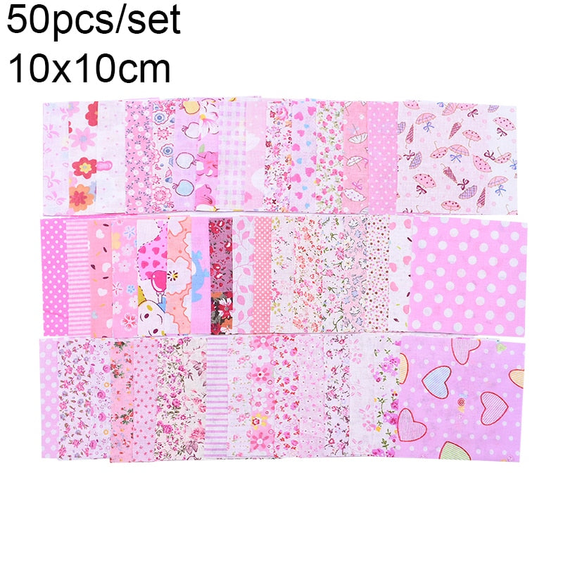 7-50pcs Assorted Floral Printed Cotton Fabric