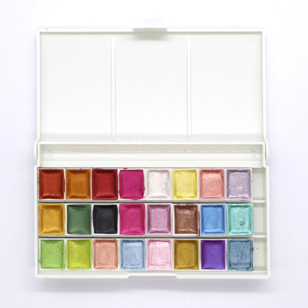 Macaron Glitter Watercolor Set