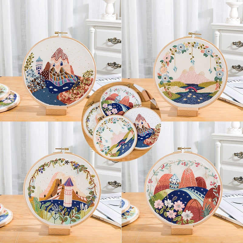 Scenery Patterns Embroidery Kit