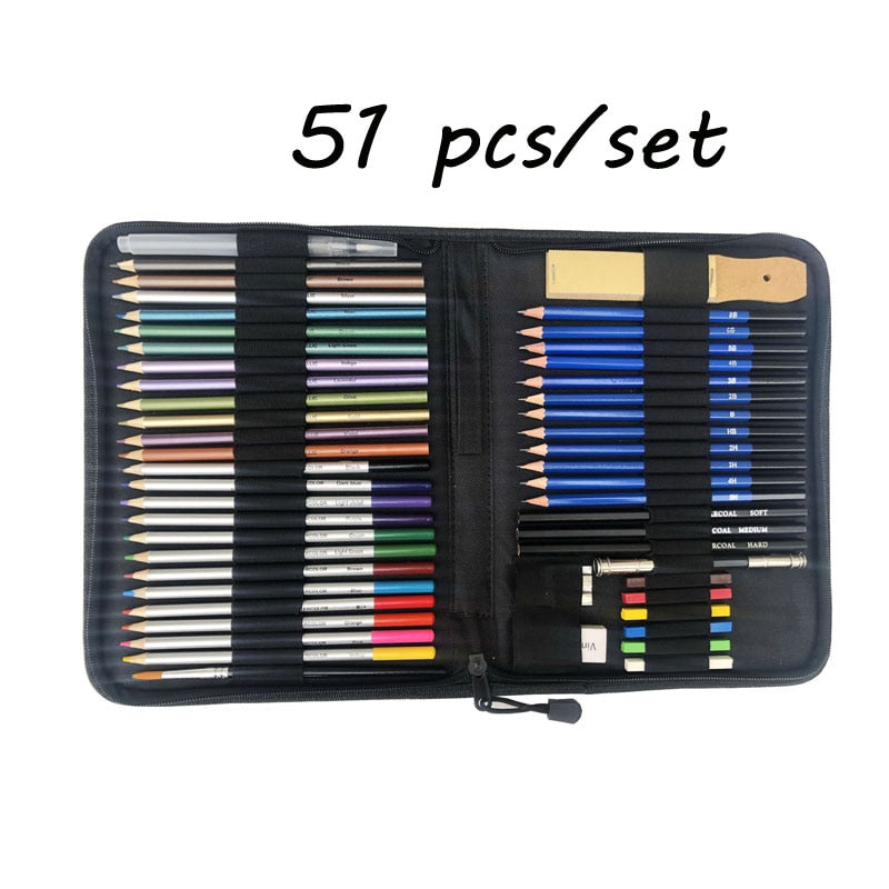 Professional Sketch Pencil Set Watercolor/Oil/Metallic (31-95/set)