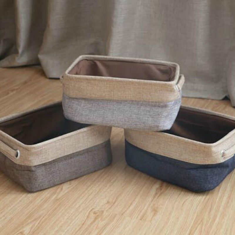 Nordic linen storage basket