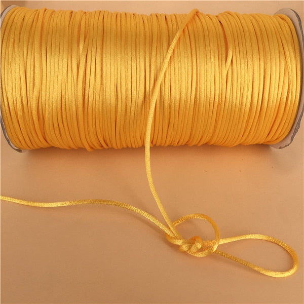 Braided Macrame Silk Cord Rope (10m, color options)