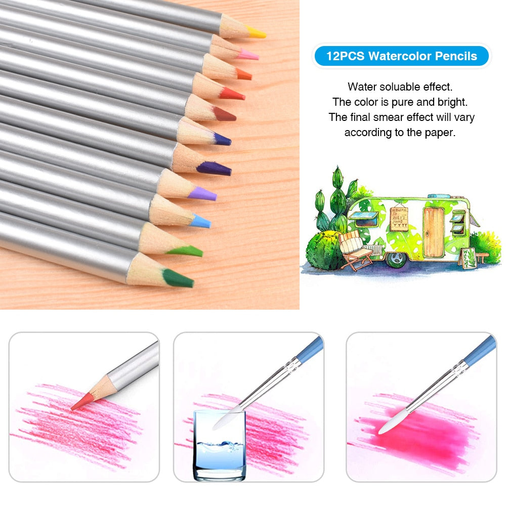 Professional Sketch Pencil Set Watercolor/Oil/Metallic (31-95/set)