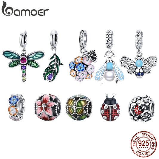 Bamoer Bracelet Sterling Silver Shiny Dragonfly Series Charms