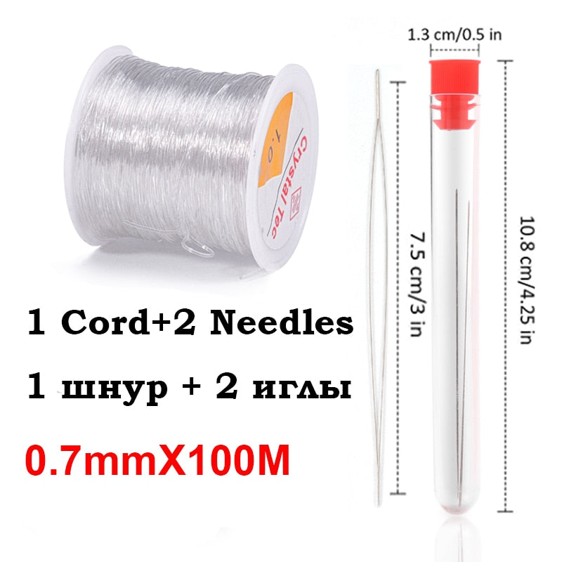 Crystal Beading Stretch Cords (100M, multiple size)