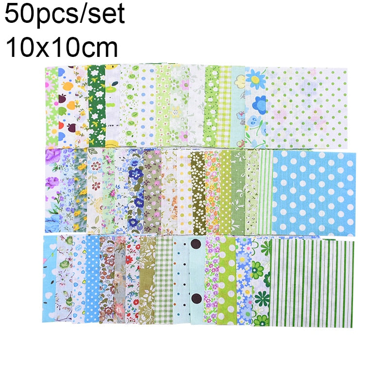 7-50pcs Assorted Floral Printed Cotton Fabric