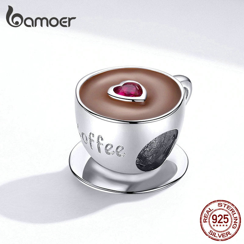 Bamoer Bracelet Coffee Cup Charm