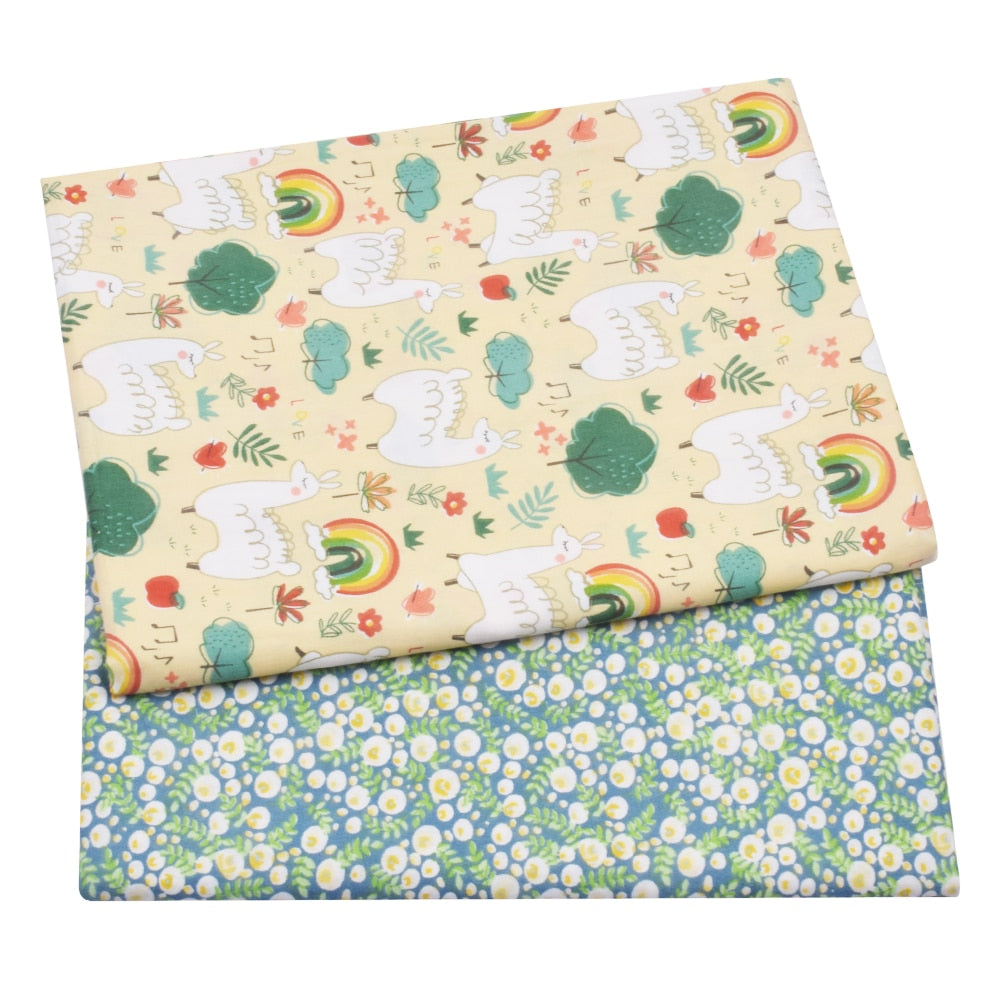 Cotton Patterned Quilting Quarters 2pc