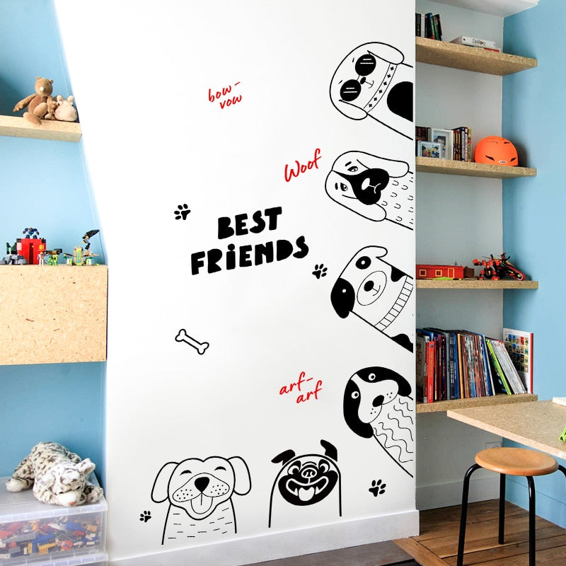 Cute Cartoon Animals Wall Stickers