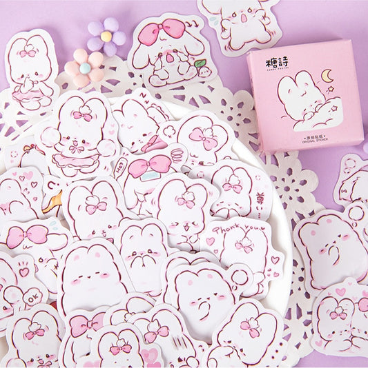 Cute Rabbit Stickers (45/box)