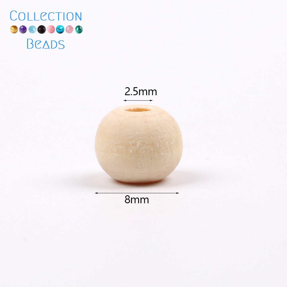 Natural Wood Beads (size options)