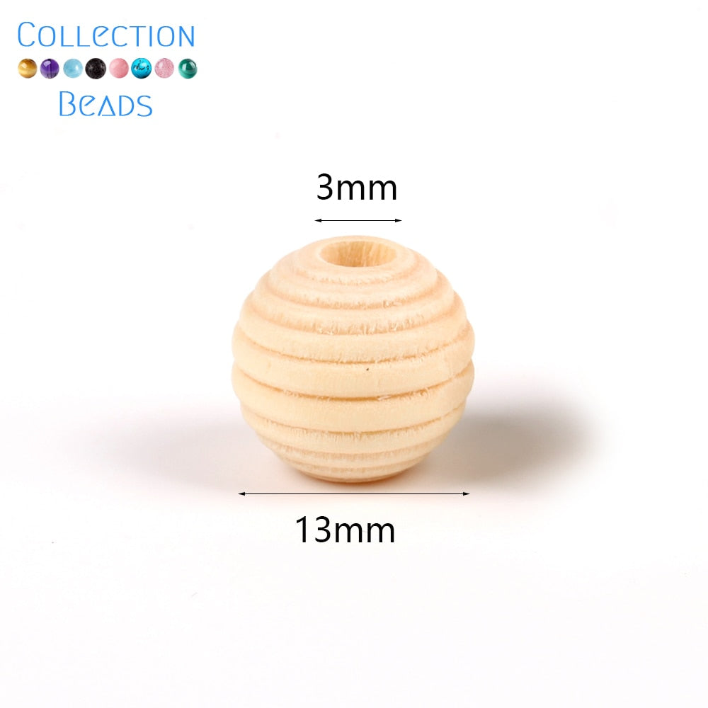 Natural Wood Beads (size options)