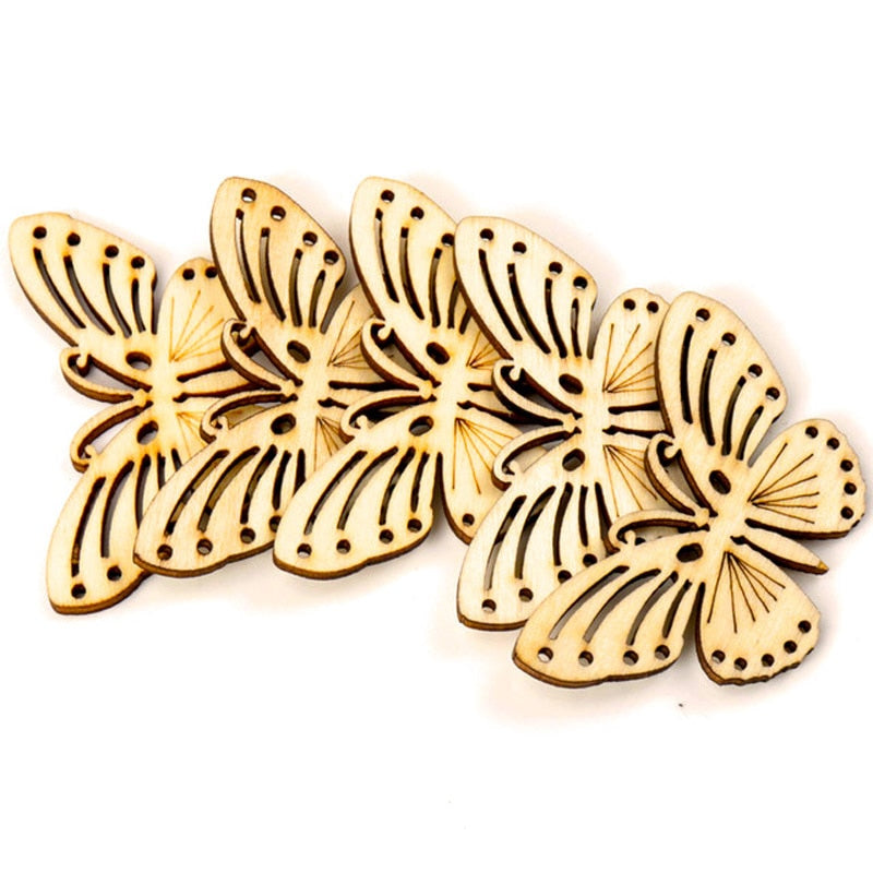 Wooden Decorative Embellishments (style options, 20 or 50/pack)