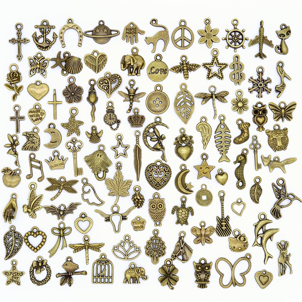 Variety Styles Metal Charms 100/set