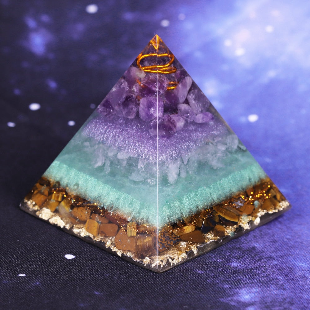 Reiki Orgonite Healing Crystal Pyramid 5-10cm Size Option