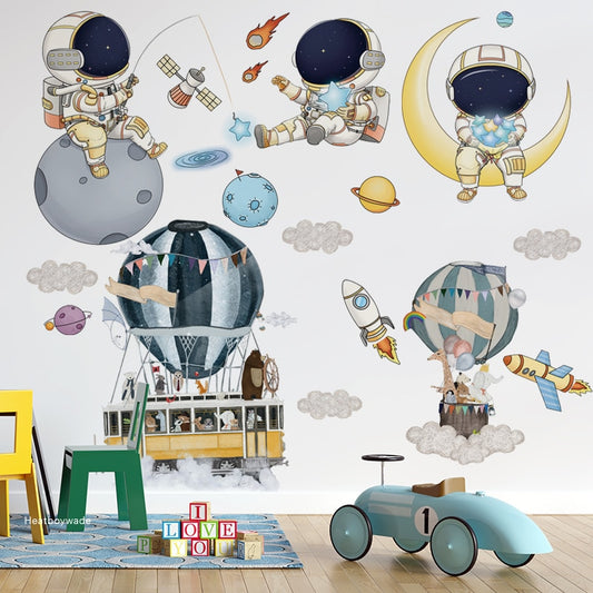 Cartoon Astronaut Wall Stickers