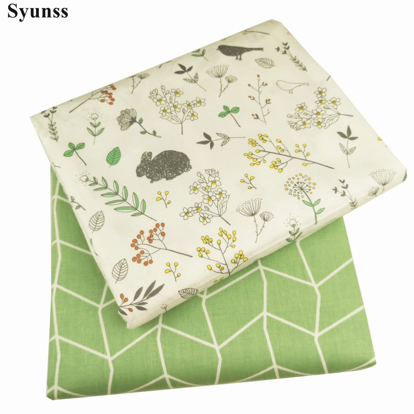 Light Green Printed Cotton Fabric