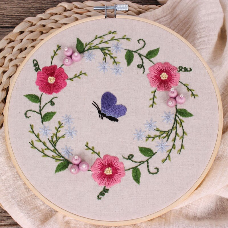 Flower Pattern Embroidery Kit