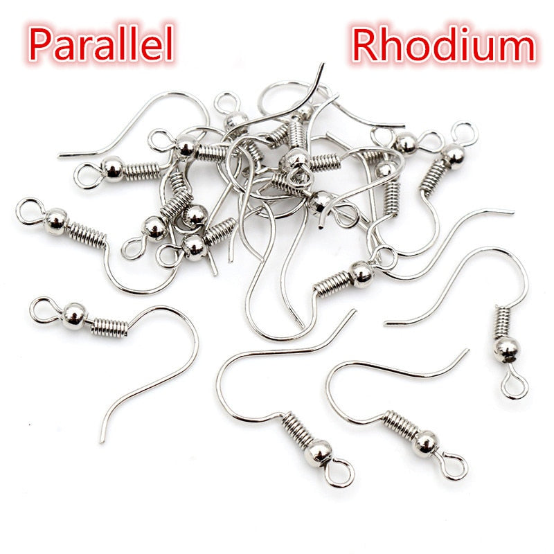 Earring Clasps Hooks 100/lot (color/style options)