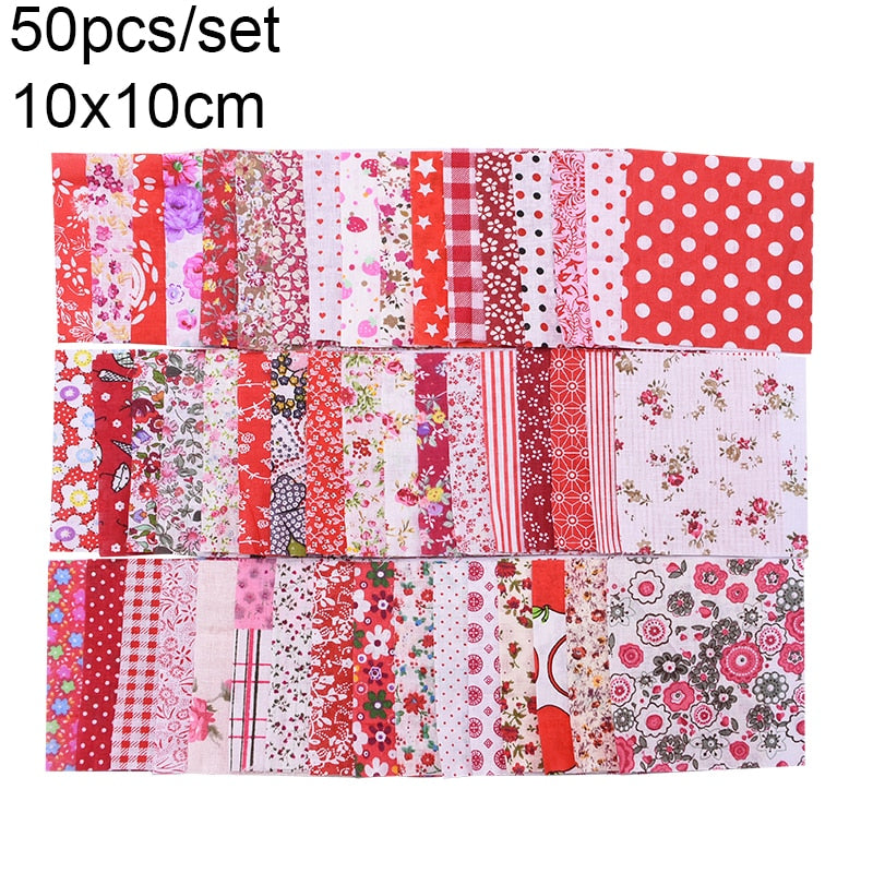 7-50pcs Assorted Floral Printed Cotton Fabric