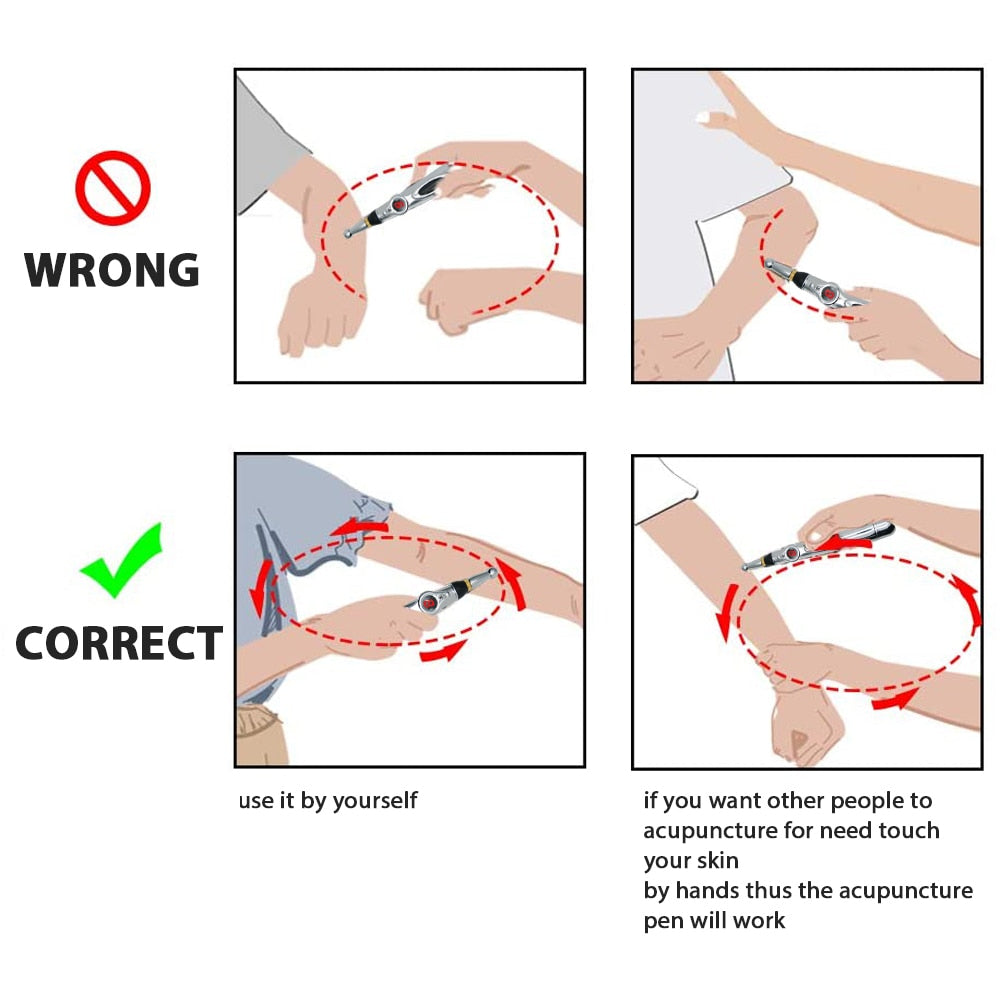 Electric Acupuncture Meridian Energy Magnet Massage Pen