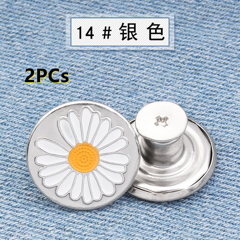 2PCs Snap Fastener Metal Buttons