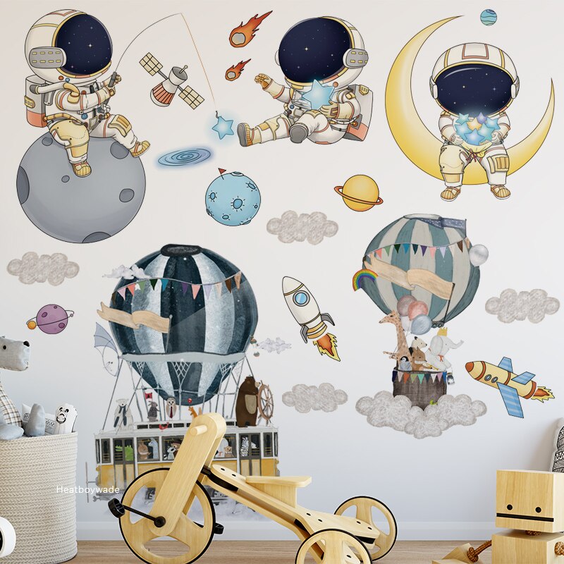 Cartoon Astronaut Wall Stickers