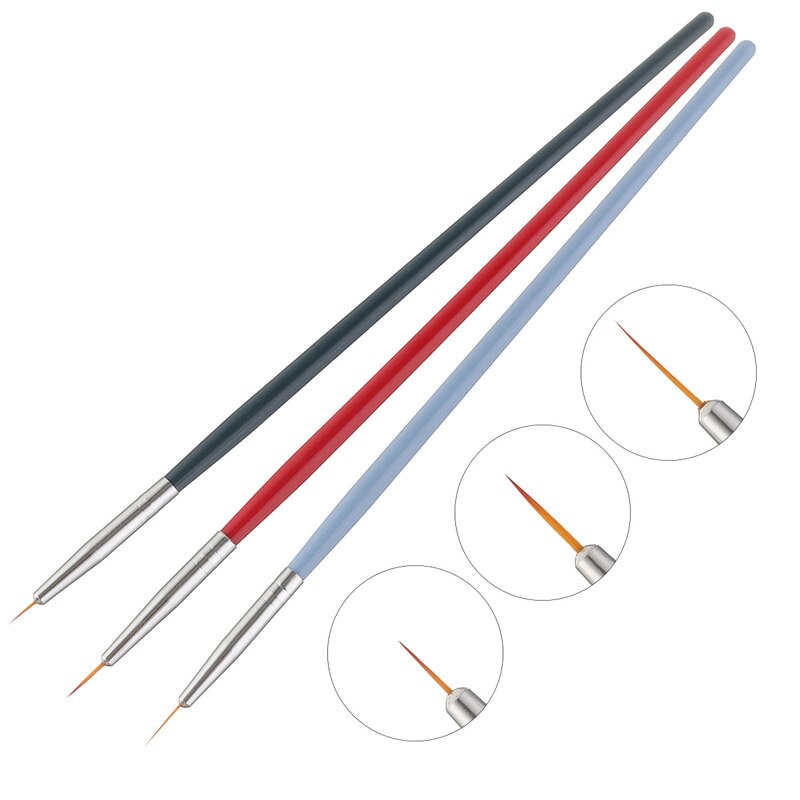 3 piece Fine Line Paint Brush (7/9/11mm)