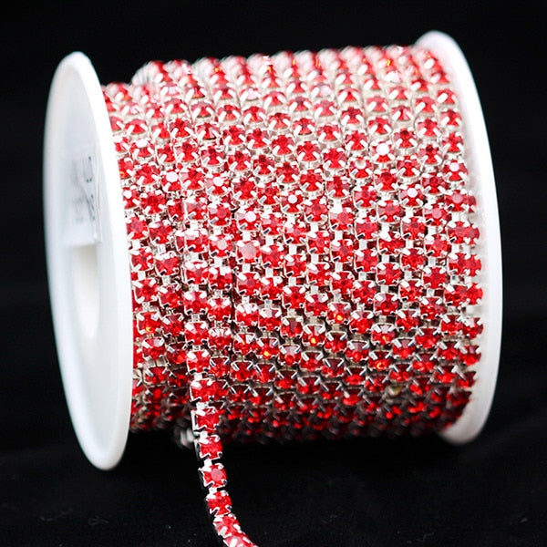 1-10 Yard/Roll Cryistal Rhinestone Trim (2-4mm)