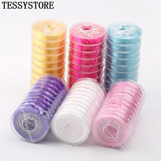 Nylon Elastic Beading Cords 0.8mm 10 rolls/pack