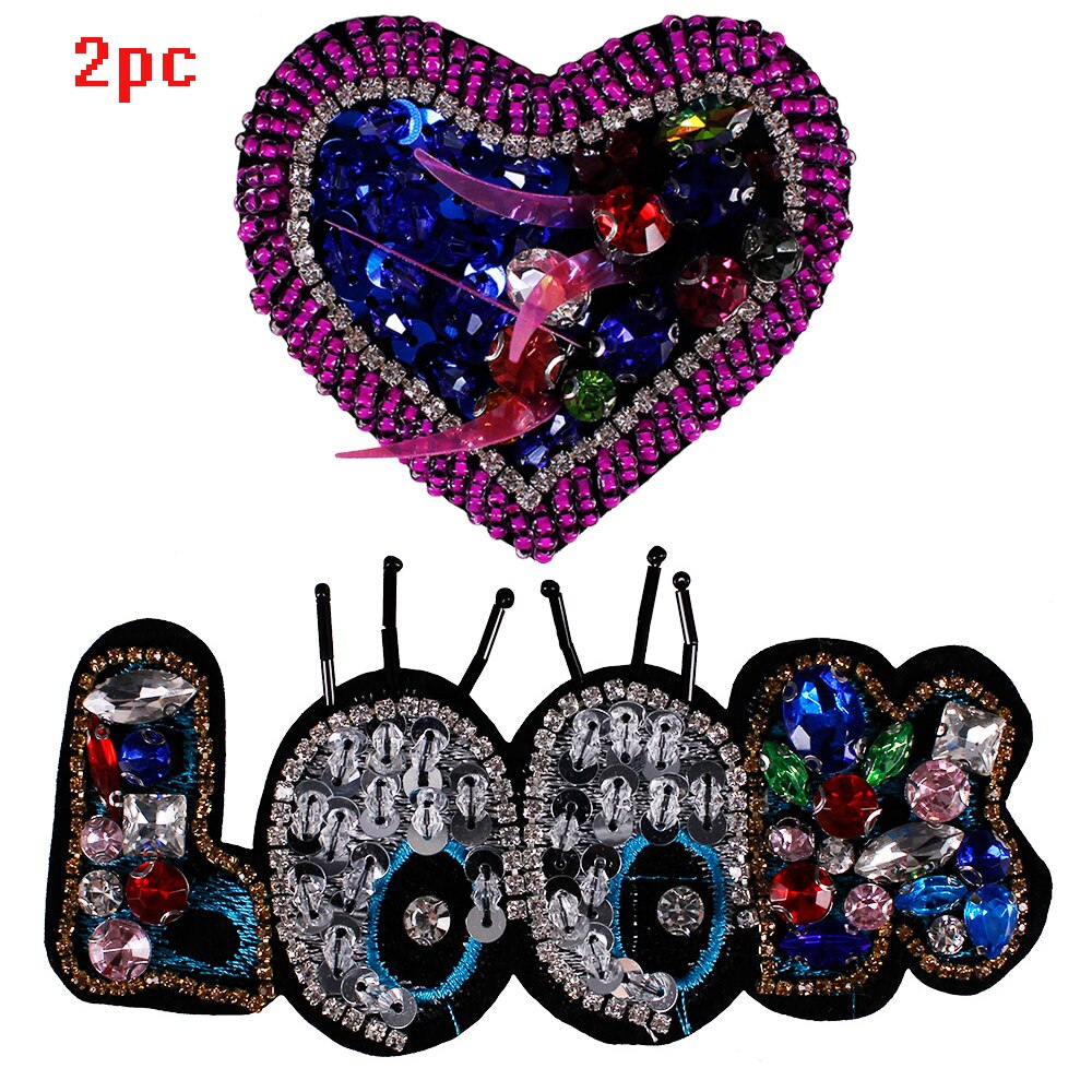 Rhinestone Sequin Applique Patches